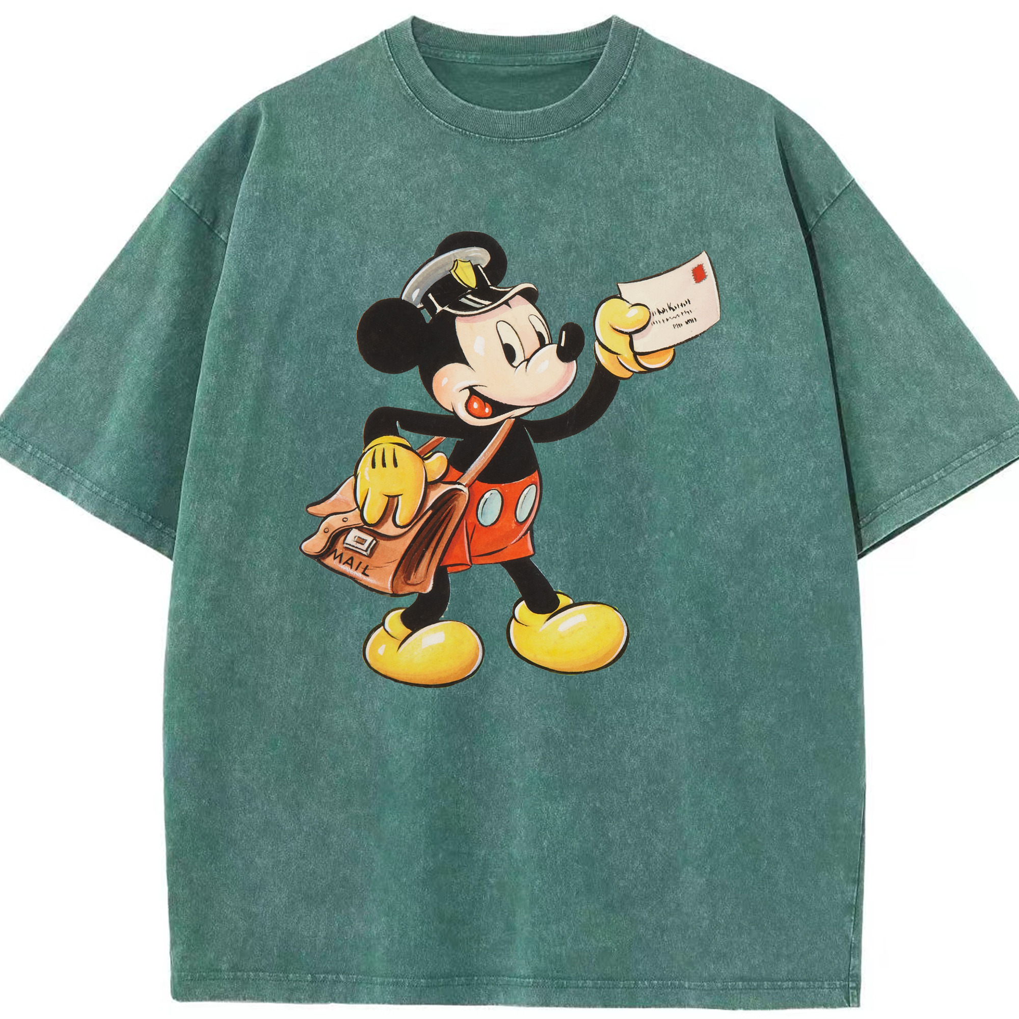 （画像用） ミッキーマウス Mickey Mouse 綿100% ヴィンテージ風 半袖Tシャツ（フロントプリント）